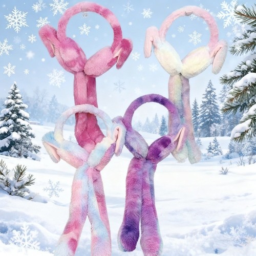 Soft plush rabbit - rabbit, earmuffs