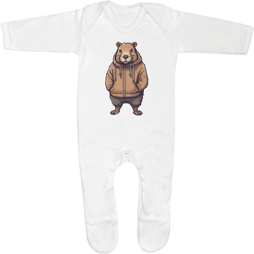 Capybara wearing hoodie baby - wearing,