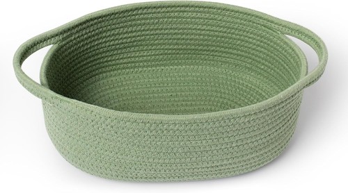 Green woven basket 9 - basket,, x