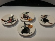Dolls House Halloween Spooky Witch Plates Decorations Miniature Accessory