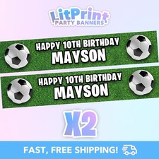 Football Personalised Birthday Party Banner