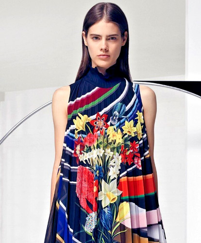 Mary katrantzou plisse floral - mary,