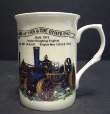 1 Mug FOWLER PLOUGHING ENGINE STEAM ENGINE fine bone china mug cup beaker