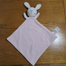 Matalan Pink White Bunny Rabbit Comforter Plush Blankie Doudou Soother Baby Toy