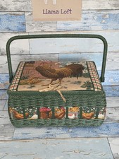 Vintage Wicker Sewing Basket -