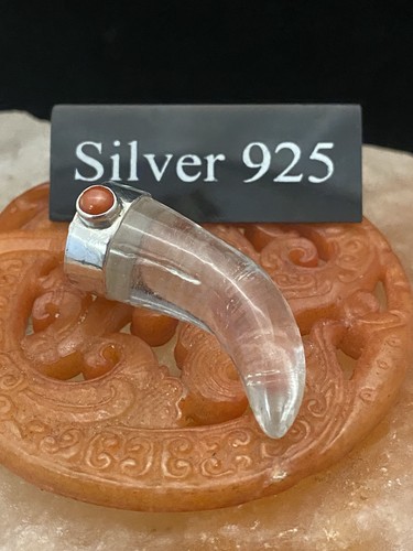 Silver quartz and coral - silver,