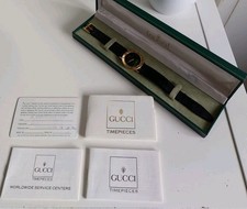 Gucci Vintage 33m Watch complete Gold Plated 3000m