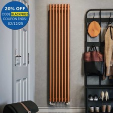 Copper Horizontal Designer Radiator Oval Column Central Heating Rads 1800x370mm