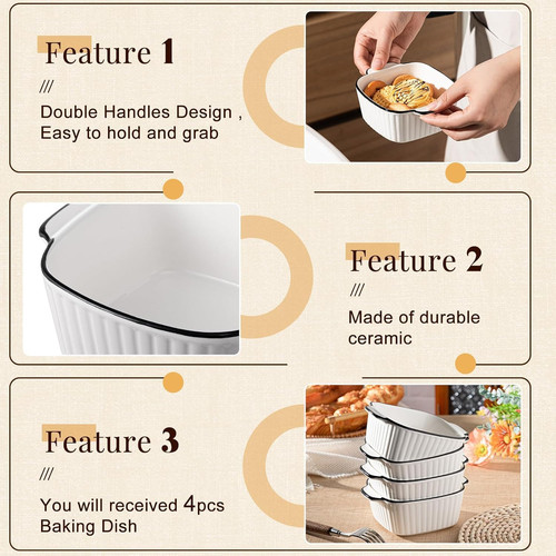 13oz ceramic baking - baking, dish,