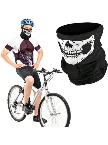 Skull face mask neck warmer - face,