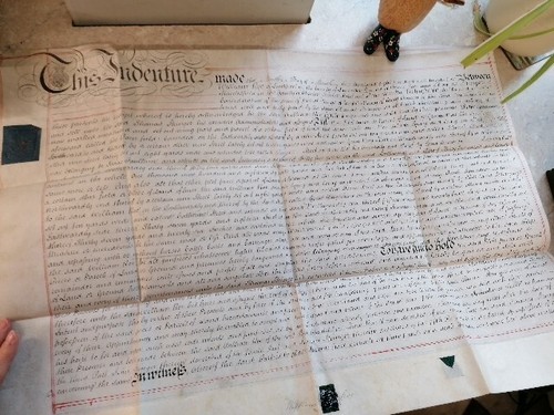 1825 vellum indenture - 1825, legal