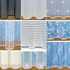 Net Curtains Straight Base With Slot Top ~ Sold By The Metre ~ White Net Curtain