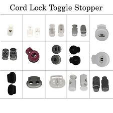Plastic Cord Lock Spring Toggle End Stopper for Paracord Bungee Cords Backpacks