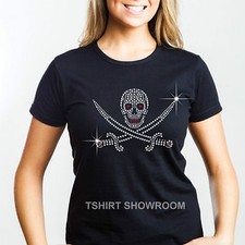 Skull and Swords Rhinestone /