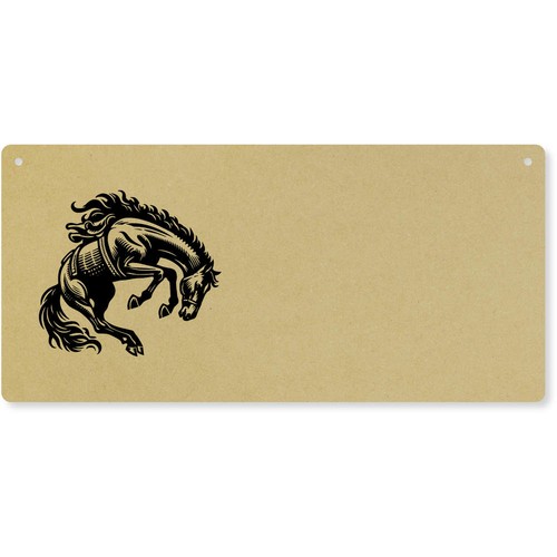 Bucking bronco door plaque - door,