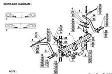 Swan Neck Tow Bar For RENAULT