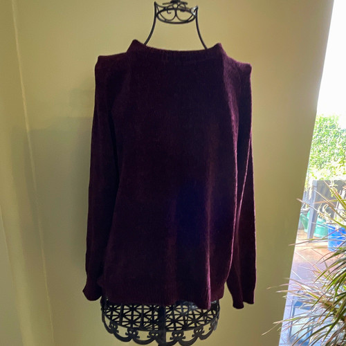 Purple chenille knit - purple,