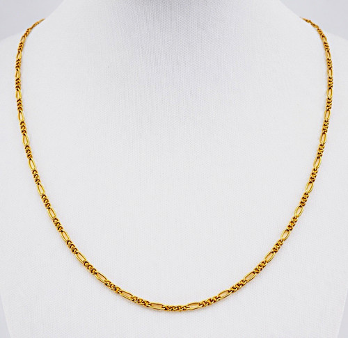 9ct gold figaro chain - gold, chain,