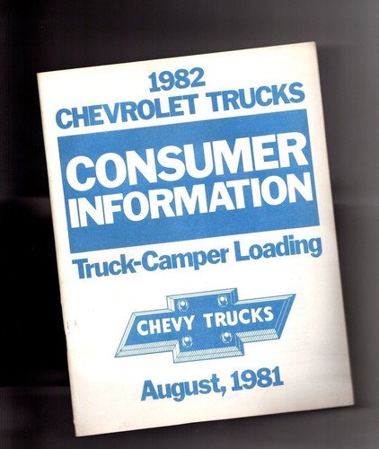 1982 chevy pickup truck camper - 1982, truck/camper