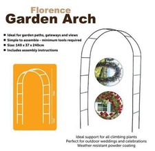 METAL GARDEN ARCH ROSE PLANT