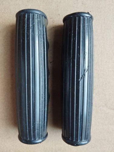 Vintage black plastic grips - vintage,