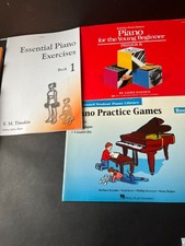 3 Piano Music Books, Essential piano, Young beginners, Piano practice Games