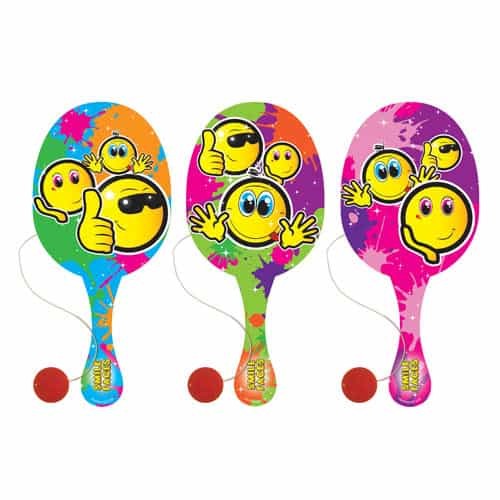 Assorted emoji wooden paddle - assorted,