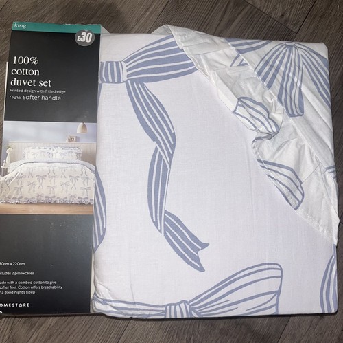 New blue white bow - new,