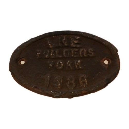 Railwayana lne builders york - 'lne,