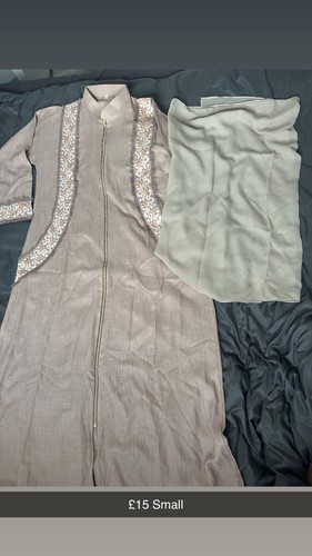 Piece brown kaftan abaya - brown,