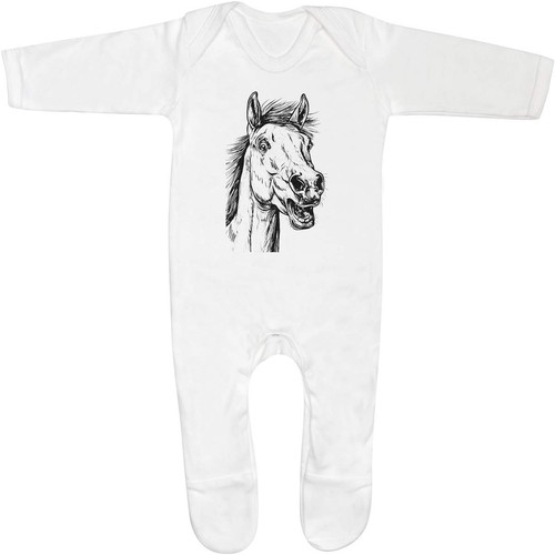 Surprised horse baby romper - horse',
