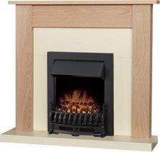 43" Oak & Cream Electric