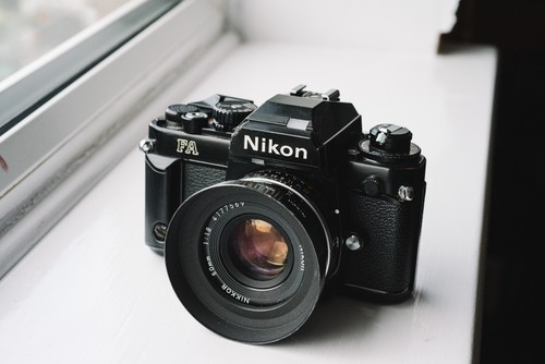Nikon black 35mm film - fa,
