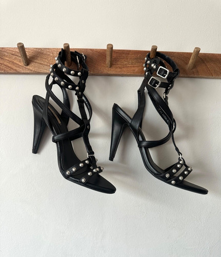Zara basic black - black, leather