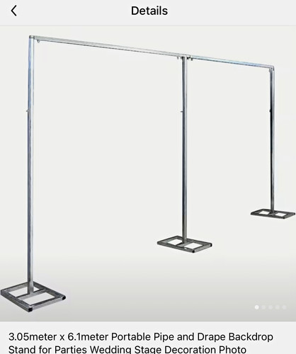 Portable pipe drape backdrop - &,