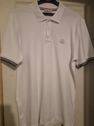 Mens moncler white polo shirt - mens,