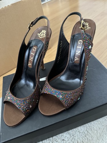 Gina embellished brown - gina,