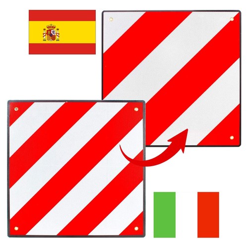 Rear warning sign reflector - warning,