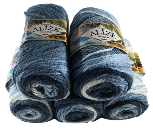 Rainbow wool pack - 5, 100g