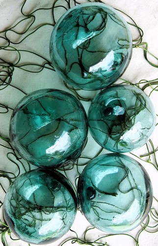 Japanese glass floats - glass,