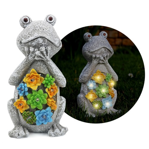 Garden solar ornament frog - garden,