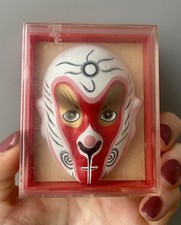 Miniature Chinese Painted Opera Mask By Jy Yan Arts Original Box Hong Kong