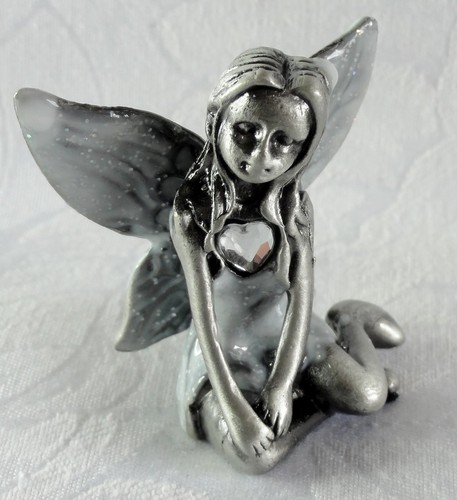 Pewter birthstone fairy - pewter, (jan