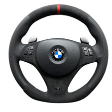 BMW E90 E92 E93 E88 E87 M SPORT CUSTOM MADE FLAT BOTTOM LEATHER STEERING WHEEL