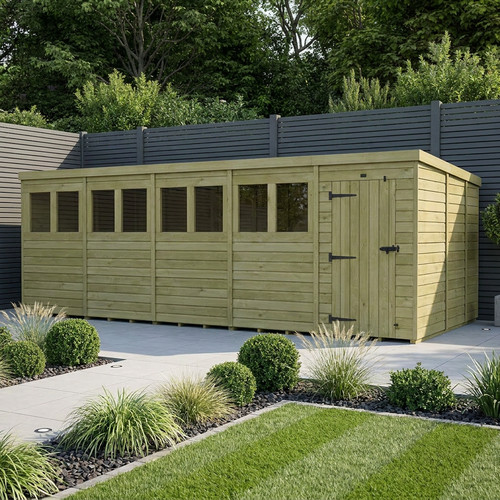 Pent shed single - shed, (single