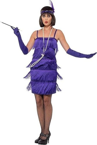 Ladies 1920s purple flapper - ladies,