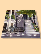 Floral Staircase Ceramic Picture Tile Paris Wall Art Glaze Plaque 12x12”Large