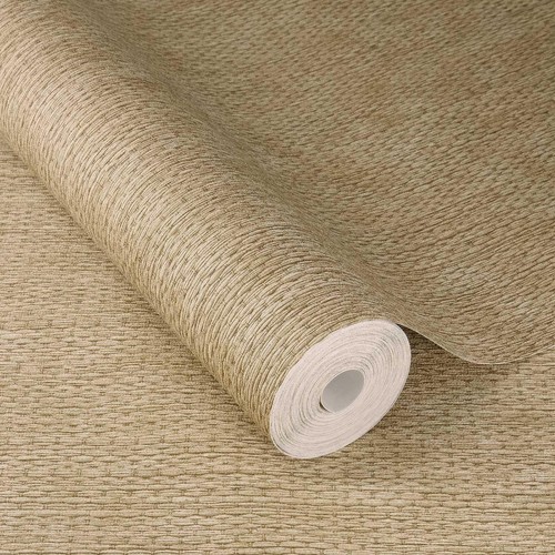 Natural bamboo fibre wallpaper - natural,
