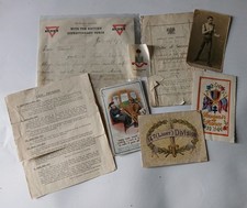 WW1 British Ephemera Job Lot 14th Light Division, Bedfordshire Regiment Etc