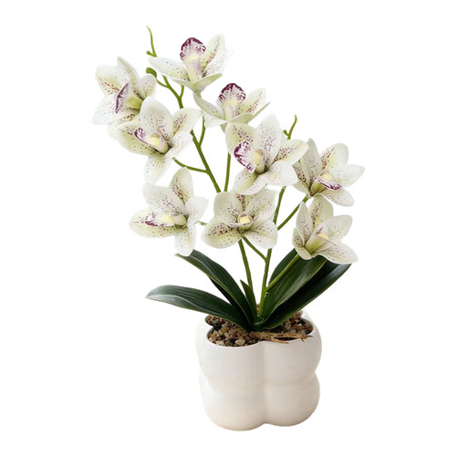 Lifelike pink cymbidium orchid - pink,